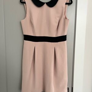 RW&CO. Pink Mini Dress with Black Collar